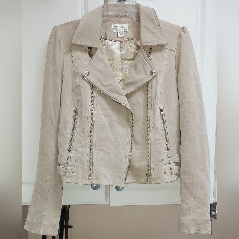 Ladies Genuine Leather Moto Jacket RD Style Motorcycle Jacket